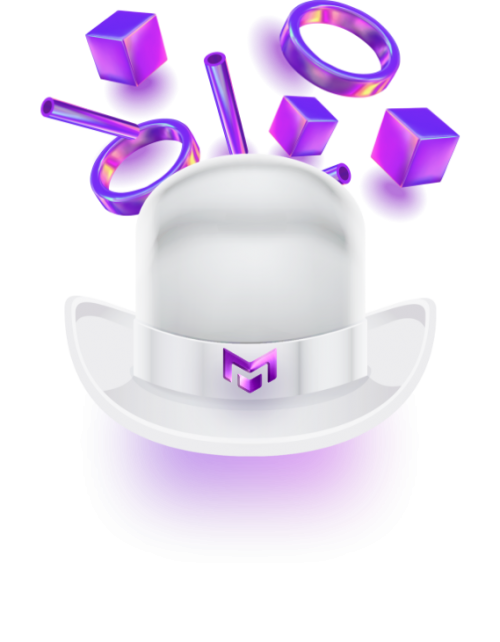 Black hat or white hat SEO illustration