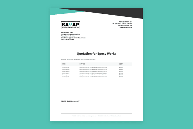 BAVAP graphic design work