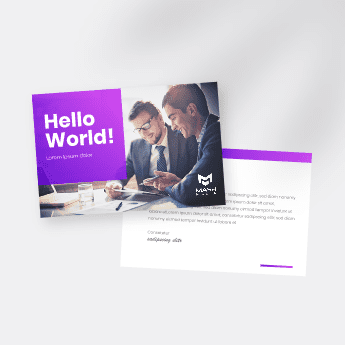 Business card design sample