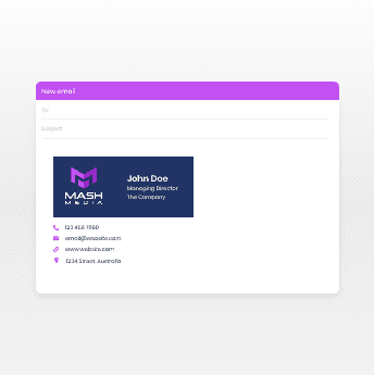 Email signature design sample